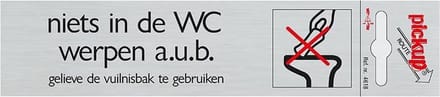 Pickup Route Alulook 165x44 mm - Niets in de WC werpen (toilet)