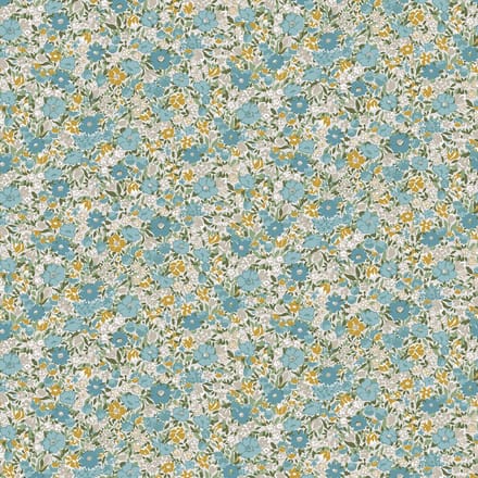 Laura Ashley Loveston Behang - Bloemen - 10mx52cm - Blauw