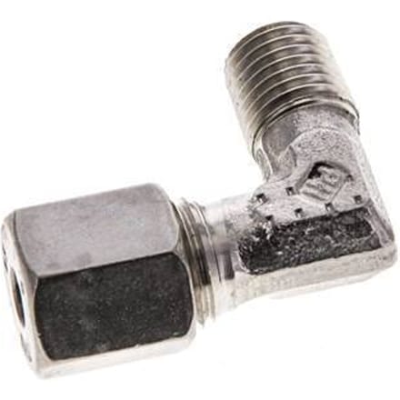 6S & M12x1.5 (con) RVS L-Vorm Snijringkoppeling Buitendraad 630bar ISO 8434-1
