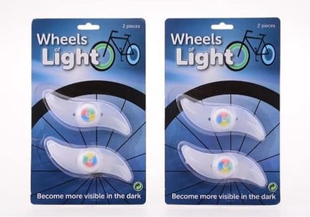 *** Spaakverlichting Multicolour 4 Stuks – Fietslamp - Kinderfiets - Veiligheid - van Heble® ***