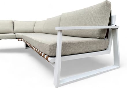 Loungeset / Hoekset Molvena | Aluminium Frame Wit