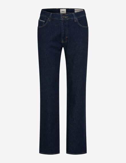 Brax Heren Jeans  Style CLINT BLUE NIGHT USED, denim donkerblauw, maat 32/30