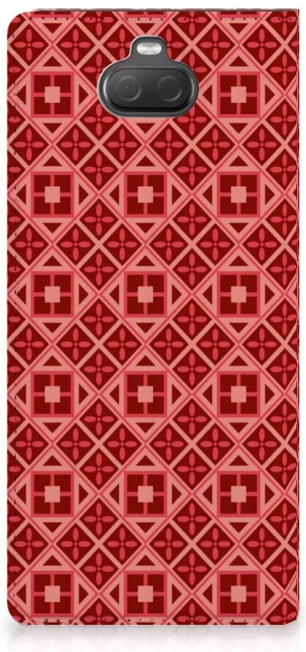 Sony Xperia 10 Plus Hoesje met Magneet Batik Rood