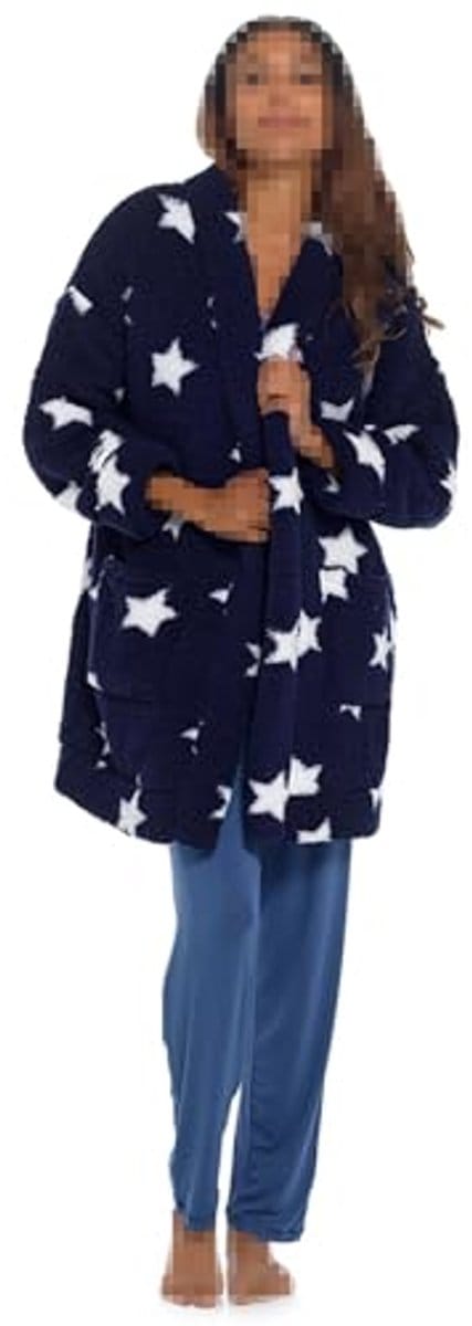 Fluffy Fleece Dames Kamerjas - Winter Warme Loungewear