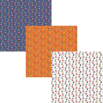Assortiment 2 Sinterklaaspapier Cadeaupapier Inpakpapier - 200 x 70 cm - 6 rollen
