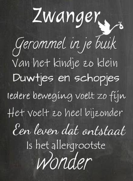 Houten tekstbord 'Zwanger' - cadeau zwangerschap -