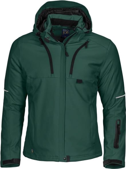 ProJob 3413 DAMES GEVOERDE SOFTSHELL JAS 643413 - woudgroen - M