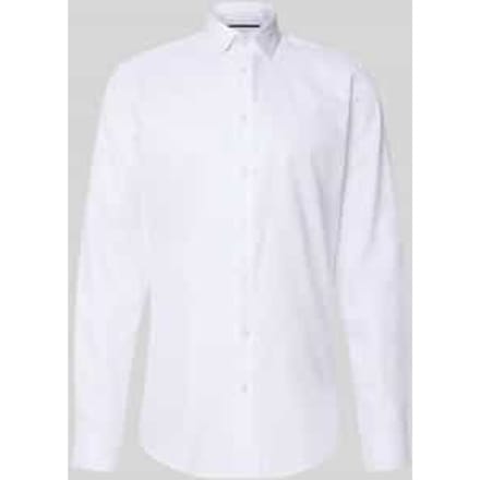 slim fit zakelijk hemd met kentkraag