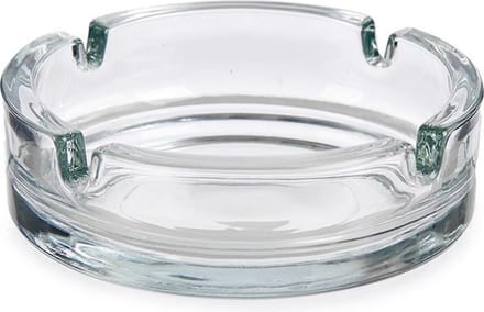 Vivalto Asbakken - set van 2x - van transparant glas - D10.5 x H3.5 cm