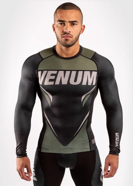 Venum ONE FC Impact Rashguard L/S Zwart Kaki - M