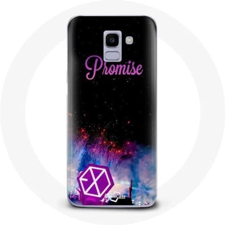 Coque pour Samsung Galaxy A8 2018 Exo Groupe K-pop Logo Chanson Promise