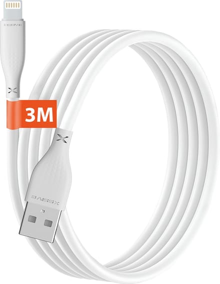 Xssive USB naar Lighting Kabel - Geschikt voor Apple iPhone - Oplaadkabel - 3 Meter
