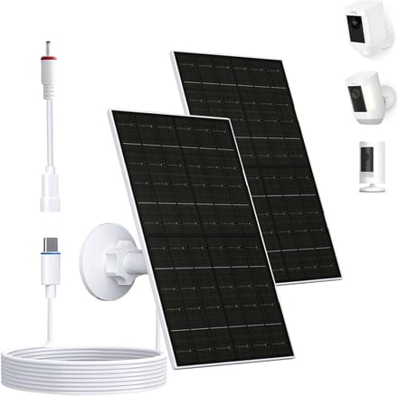 Zonnepaneel Camera - Solar Charger - Camera Opladen - IP66 Waterdicht - 7W - Zwart