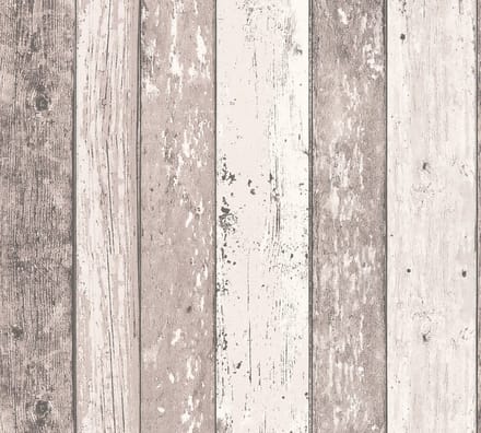 VERWEERDE HOUTEN PLANKEN BEHANG | industrieel - Bruin Crème - A.S. Création Elements 2