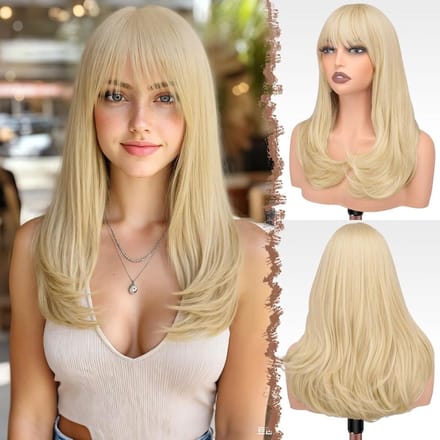 Top Kwaliteit Damespruik – Pruiken Dames - Hair Wig – Lang - Licht Blond