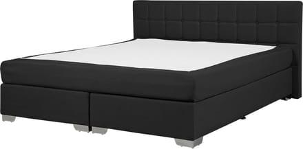 ADMIRAL - Boxspringbed - Zwart - 140 x 200 cm - Polyester