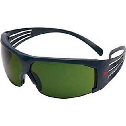3M lasbril SecureFit SF600, EN 166, grijze veren, groene IR 3.0 lens, polycarbonaat