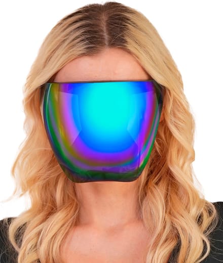 WIDMANN - Futuristisch reflecterend masker voor volwassenen