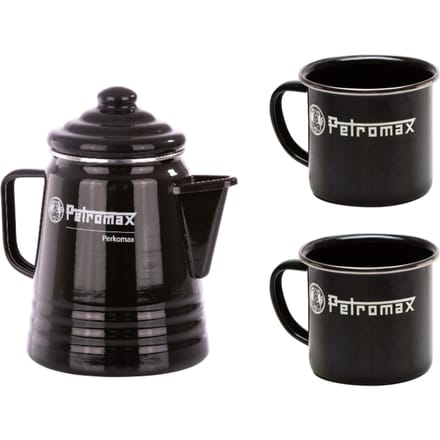 Petromax Emaille Koffieset – Percolator & Mok Zwart