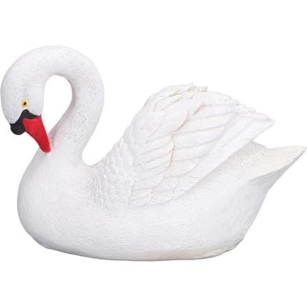 Hars Witte Zwaan Beeldje Hars Witte Gans Standbeeld voor Buitentuin Tuindecoratie white