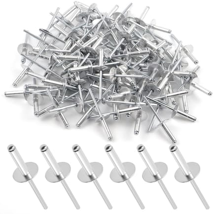 Dailygoods - 100 Stuks Aluminium Blindklinknagels - Grote Kop, 4,8 x 20 mm