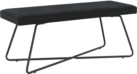 vidaXL - Bank - Zwart - 110 - x - 40 - x - 45 - cm - fluweel