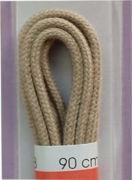 Ronilux Veter - Beige - Dun Rond - Lengte 90 cm - Dikte 2,5 mm - Schoenveter