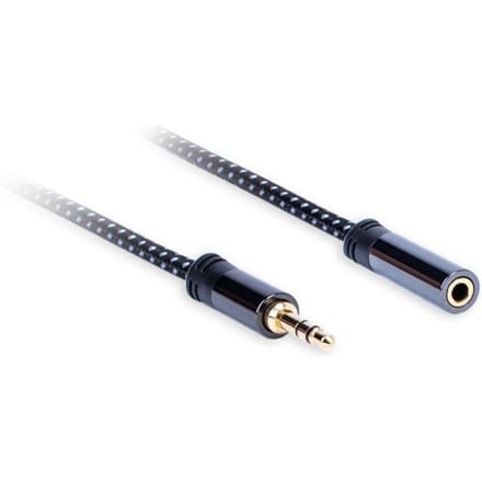 Verlengkabel jack 3,5mm stereo  Lengte: 3,0m AQ Premium, Acoustique Quality zwart