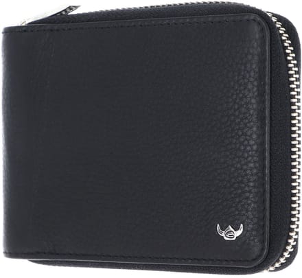 Golden Head Leren portemonnee Capri RFID Protect RV-Scheintasche 1367 Schwarz zwart