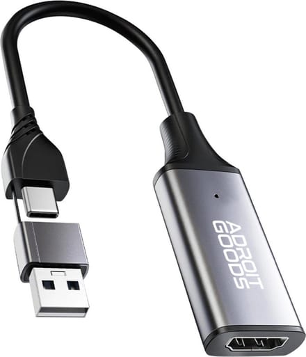 AdroitGoods HD Capture Card - HDMI naar USB-A / USB-A - Video Capture - Cam link - Video grabber - Streamen