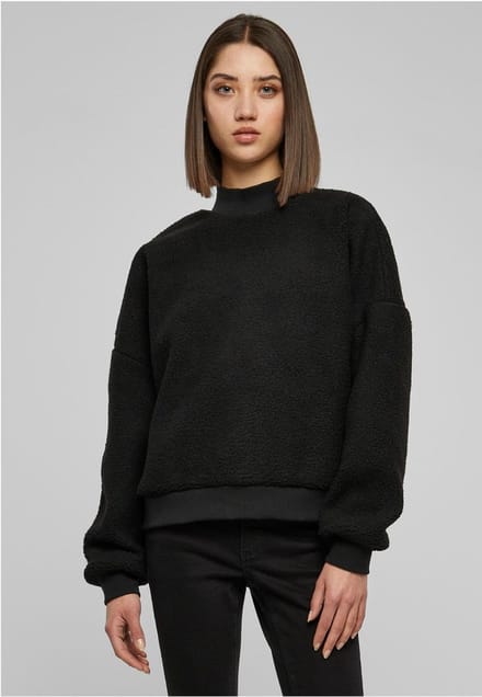 Urban Classics - Sherpa Crewneck sweater/trui - L - Zwart