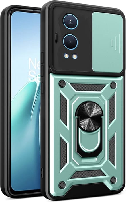 Hoesje geschikt voor OnePlus Nord CE 4 Lite - Techsuit Camshield Back Cover - Groen