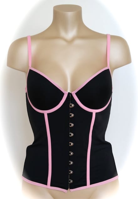 Sapph - Miss Lilly - Bustier / korset - zwart met roze accenten - maat 75D