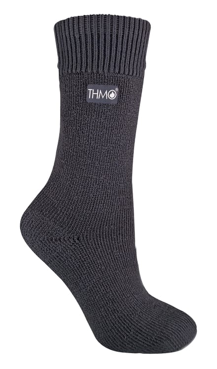 THMO - Dames Fleece Gevoerde Winter Thermische Sokken - Grijs