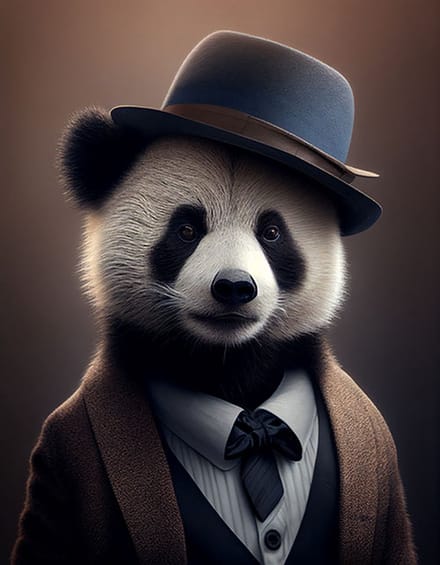 AI - Woondecoratie - Poster - Dieren - Panda - Pak - 2 - 70 x 100 cm