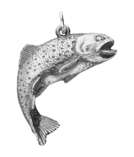 Zilveren Forel kettinghanger