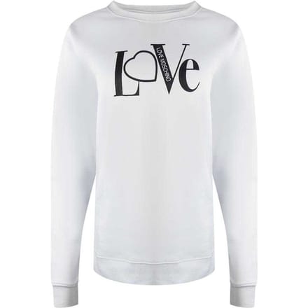 Love Moschino Dames-sweatshirt met lange mouwen en 'Love'-logo (Wit)