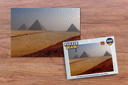 Puzzel Op weg naar de piramides van Giza - Legpuzzel - Puzzel 500 stukjes