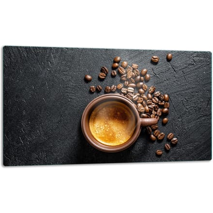 TMK ArtDeko - Snijplank - 52x30 cm - Glas - Koffiedesign