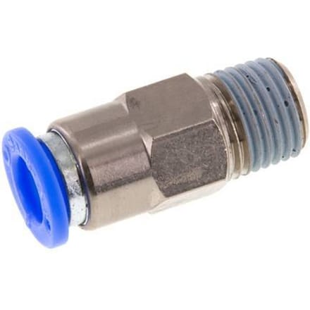 8mm & R1/4'' Zelfsluitende Insteekkoppeling Vernikkeld Messing/PBT Buitendraad 0-10 bar [2 Stuks]