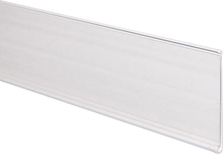 Scannerprofiel / datastrip / schapstrip 39mm hoog x 1 meter lang transparant met tape (per 10 stuks)
