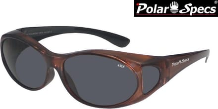 Polar Specs® Overzet Zonnebril PS5076 – Metallic Brown – Polarized Black – Medium – Women