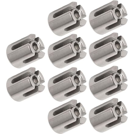 10 Pcs Serre-câbles croisés Acier Inoxydable 316 Clips pour Câble Métallique de Garde-corps Accessoires pour Système Mural 3mm gray