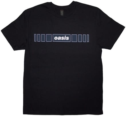 Oasis - Horizontal Bars Logo Heren T-shirt - S - Zwart