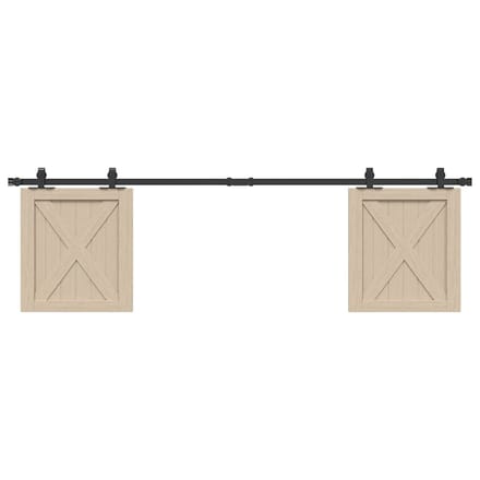 vidaXL - Ophangset - voor - schuifdeur - 183 - cm - koolstofstaal