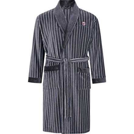 Jan Vanderstorm herren Badjas - 80/82 - grijs - Plus Size