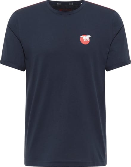 Mustang T-shirt donkerblauw met Mustang logo - maat L