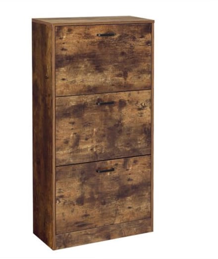 Hoppa! - Schoenenkast met 3 kleppen - 3 niveaus - Vintage Bruin