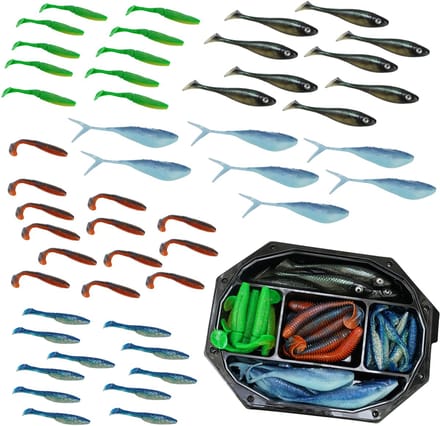 Fish-Xpro Softbait Set - Snoek - 10-20cm +/- 30 stuks - Shads - Kunstaas