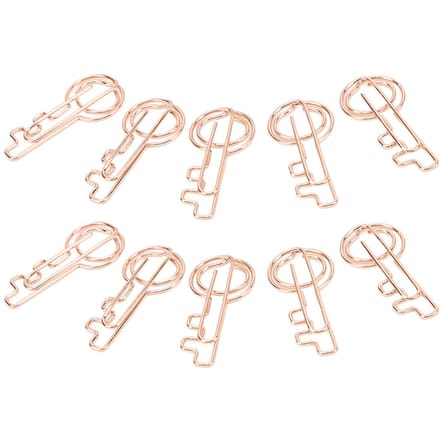 40 STUKS Sleutel Paperclip Metaal Plating Draagbaar Slipvast Heldere Kleur Compact voor Kantoor School beige